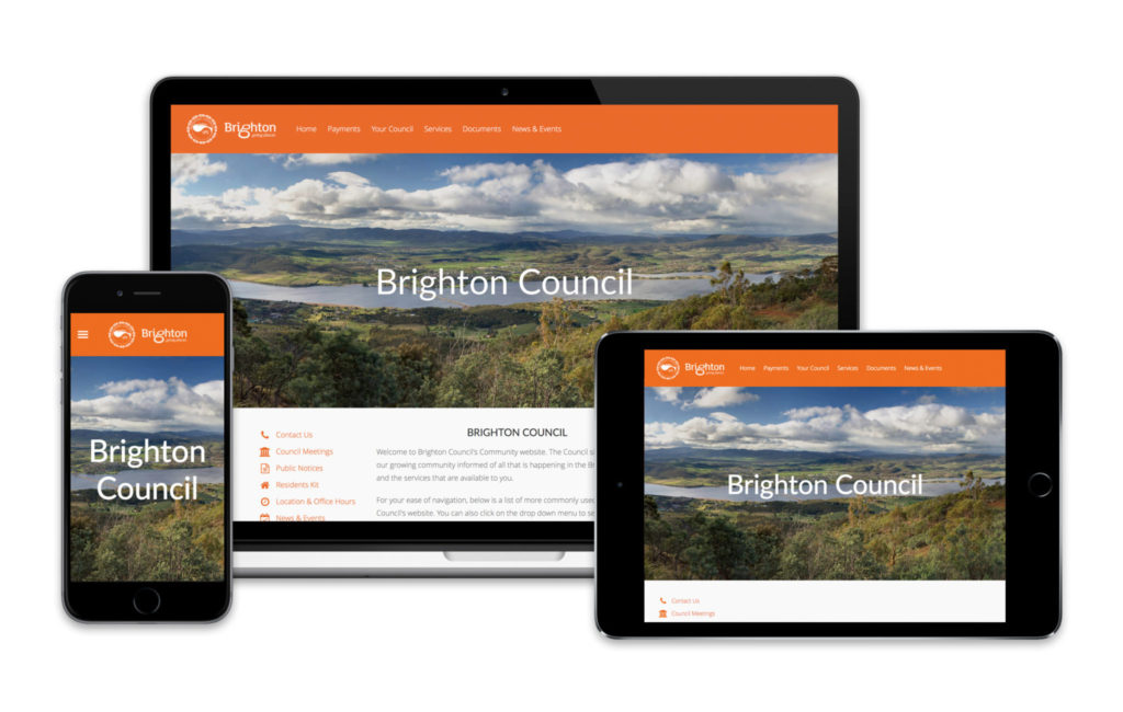 Responsive website for Brighton Council Tasmania