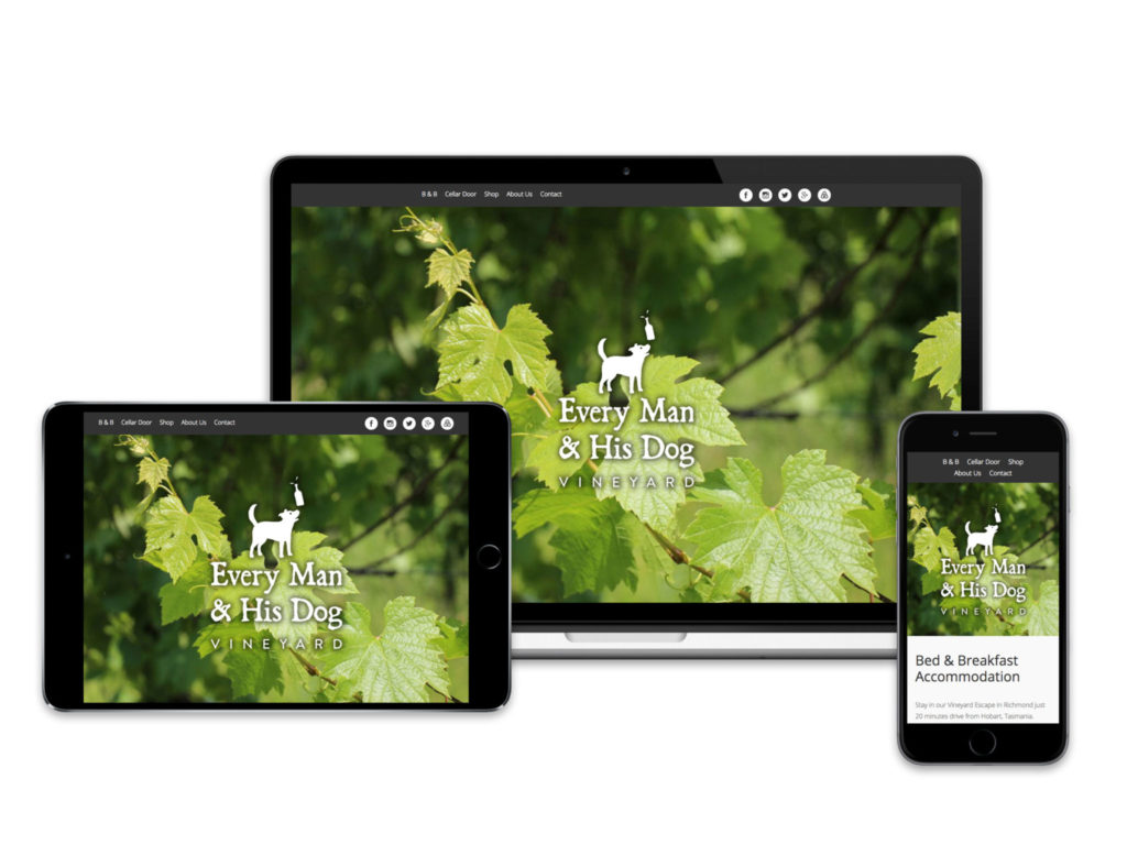 Vineyard business branding package with responsive website by Brave Agency Melbourne.