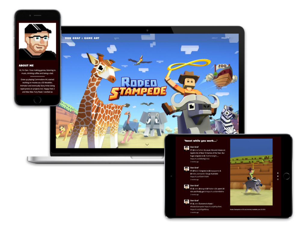 A small responsive website for Dan Graf Game Developer.