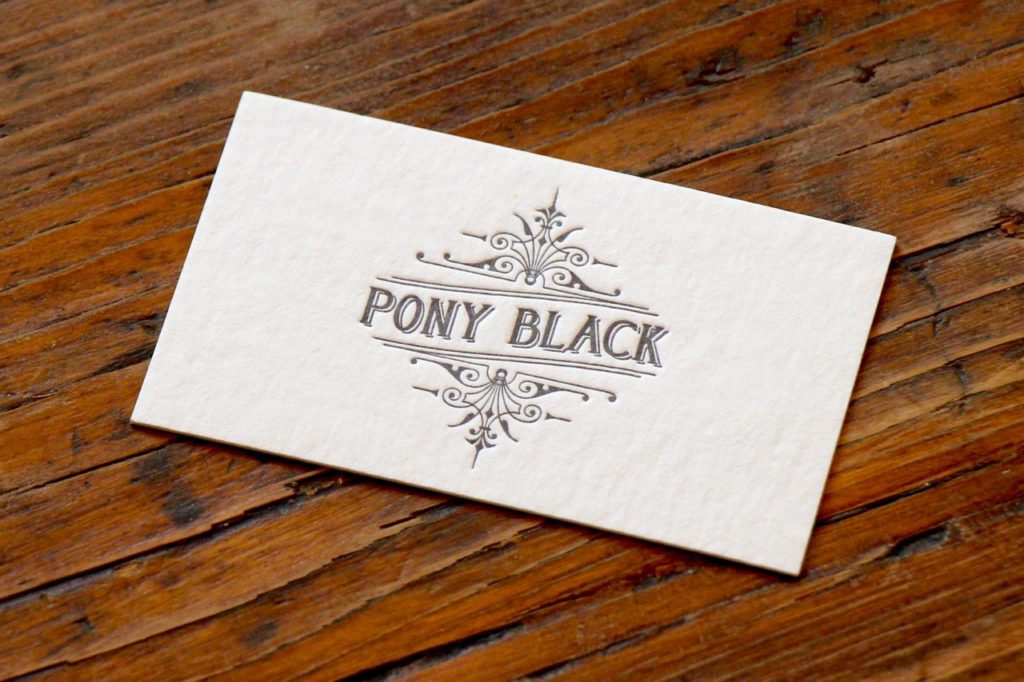 Business cards designed for Pony Black by Brave Agency