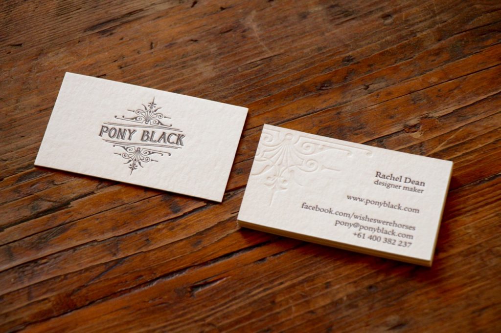 Business cards designed for Pony Black by Brave Agency