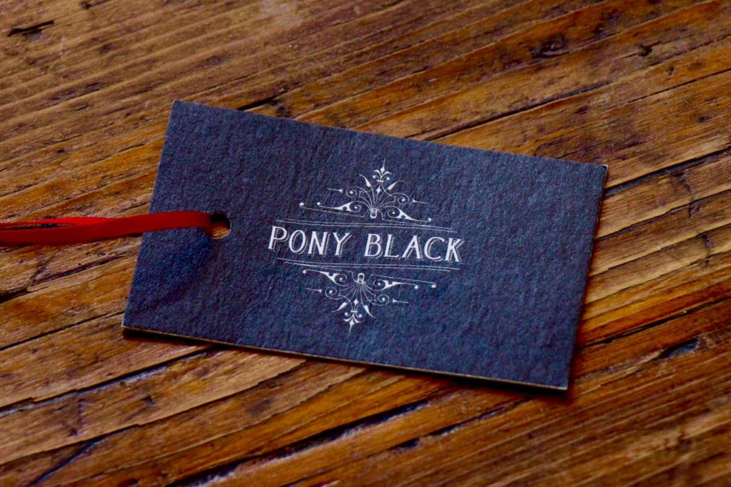 Swing tags designed for Pony Black by Brave Agency