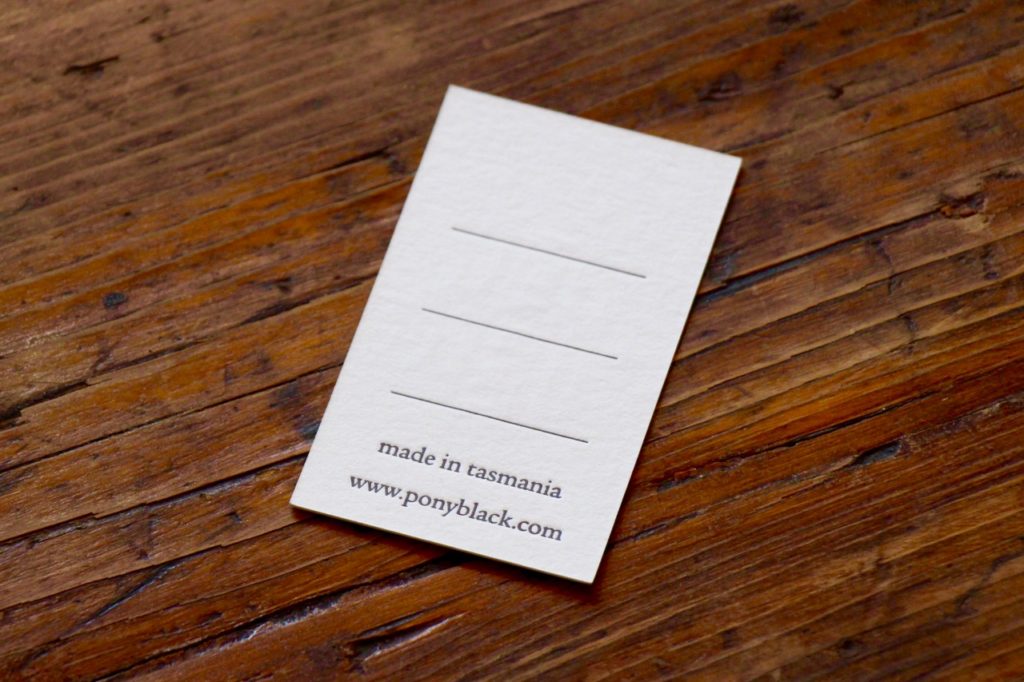 Swing tags designed for Pony Black by Brave Agency